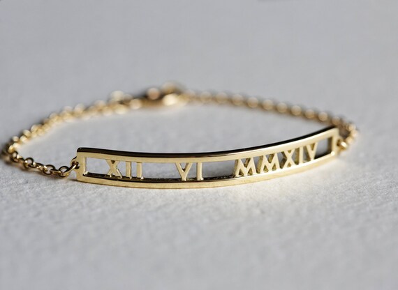 14k gold baby baptism bracelet