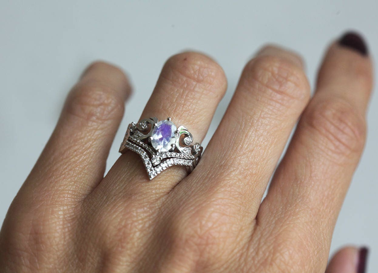 Charm Water Diamond Ins Jewelry Cz Gold Lady Rainbow Ring 