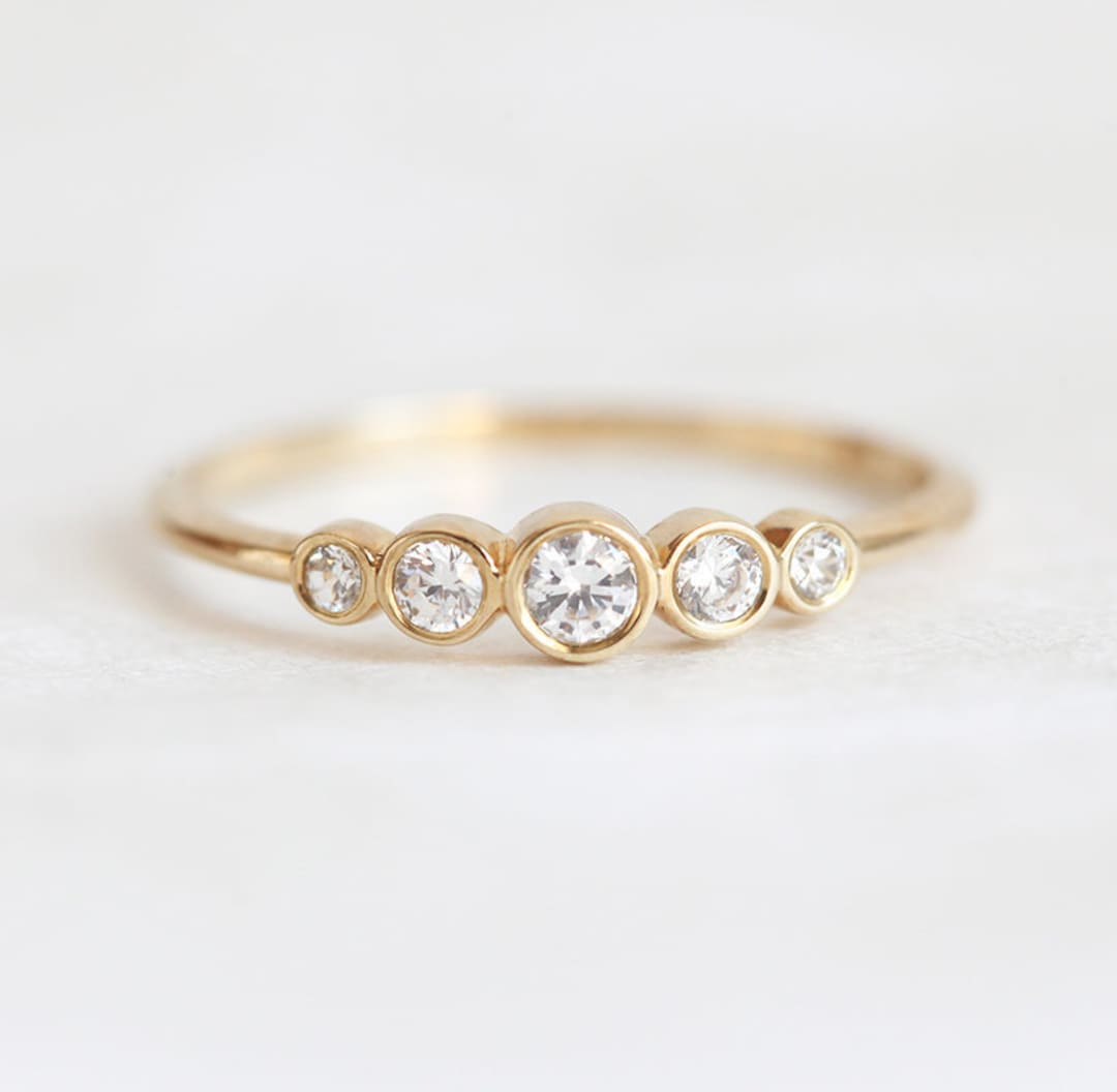Bague 5 diamants sale