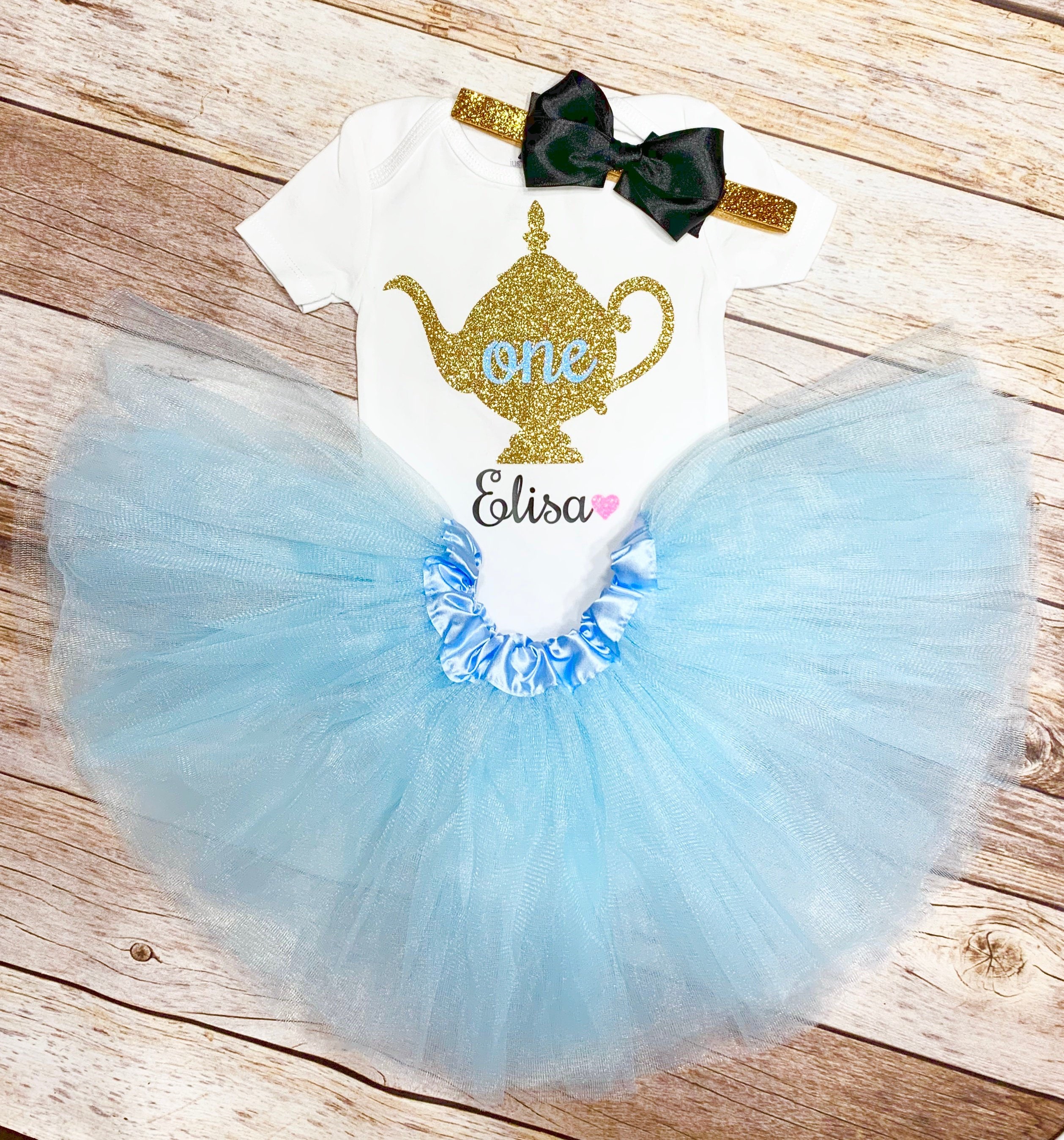 Alice in Wonderland Baby Birthday outfit First Birthday