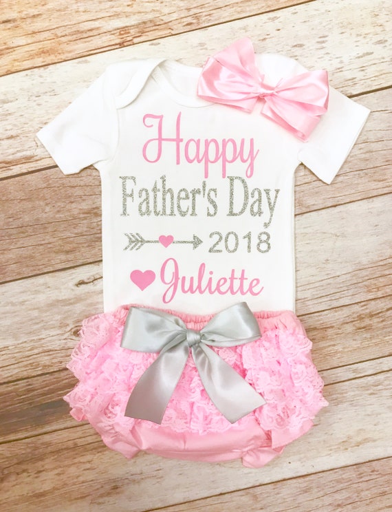 happy fathers day baby girl outfit