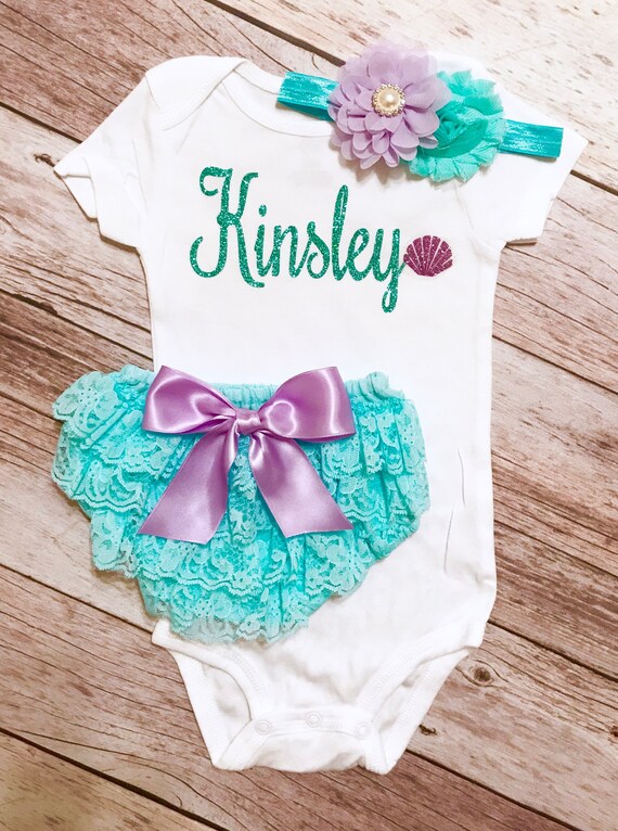 mermaid birthday outfit for 1 year old