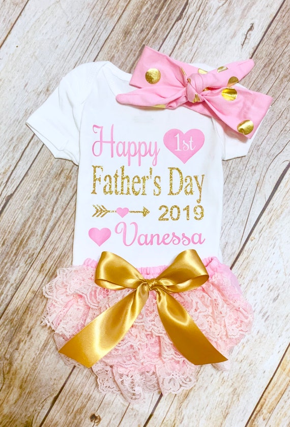 happy 1st fathers day onesie