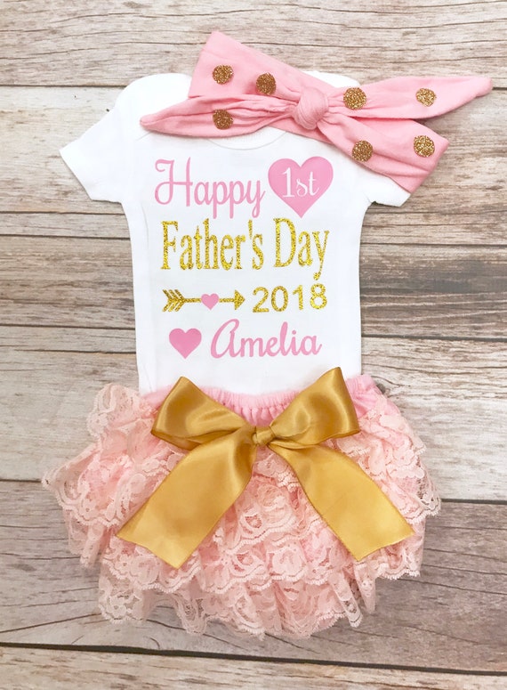 happy fathers day baby girl outfit