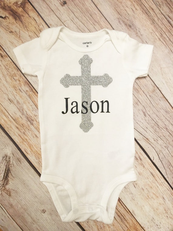 baby boy baptism onesie