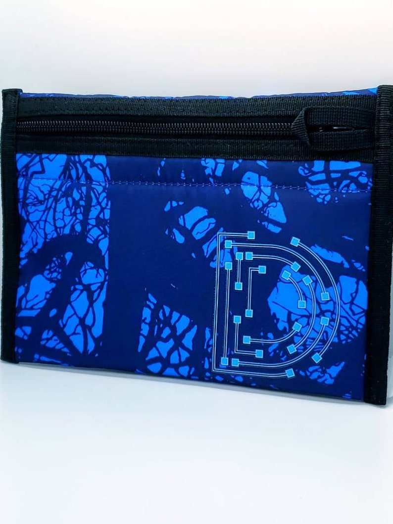 Smell Proof BagPouch Herb Container Blue Cyberpunk