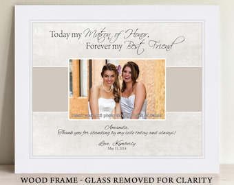 Best Friend Gift Bridesmaid Maid Of Honor Matron Of Honor Gift Wedding Bridal Party Personalized Picture Frame