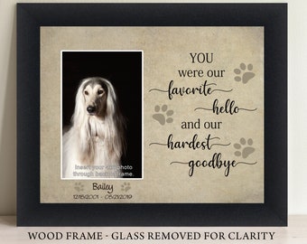 Personalized Pet Bereavement Picture Frame, Pet Memorial Gift, Pet Memorial Frame