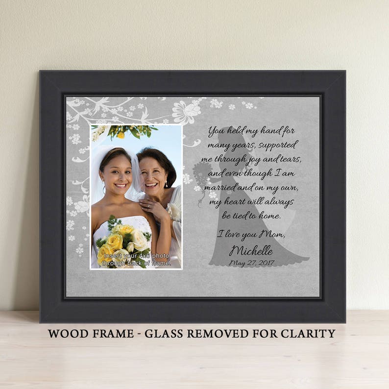 Mother Daughter Wedding Frame Bride Personalized Picture A Holds Her S Hand