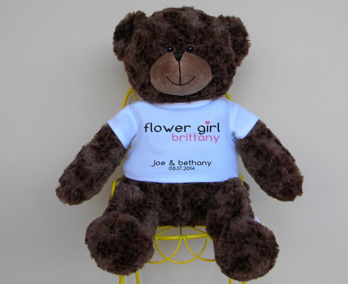 Flower Girl 16 Personalized Bear with color matched Etsy
