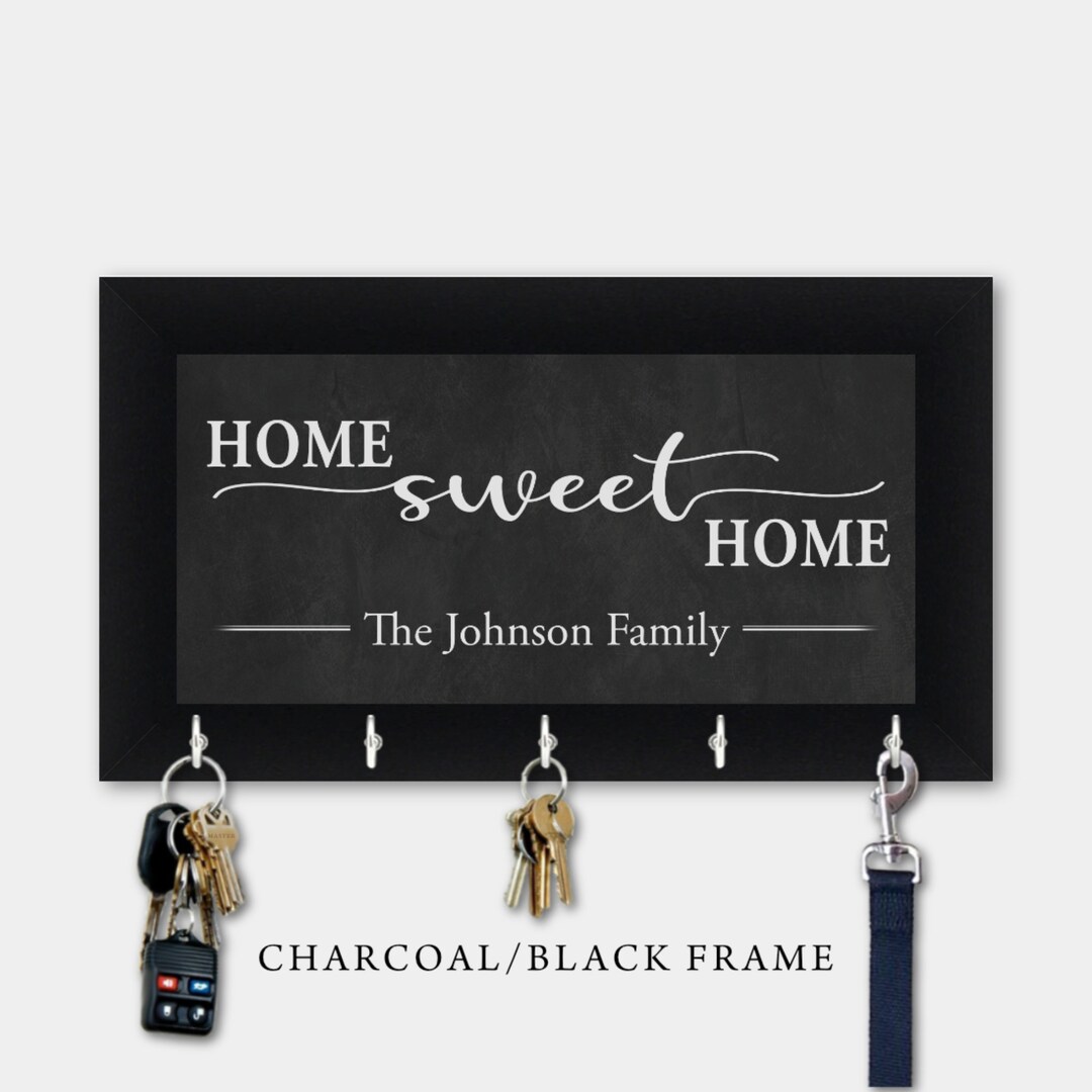 Home Sweet Home Personalized Key Holder Housewarming Gift Etsy