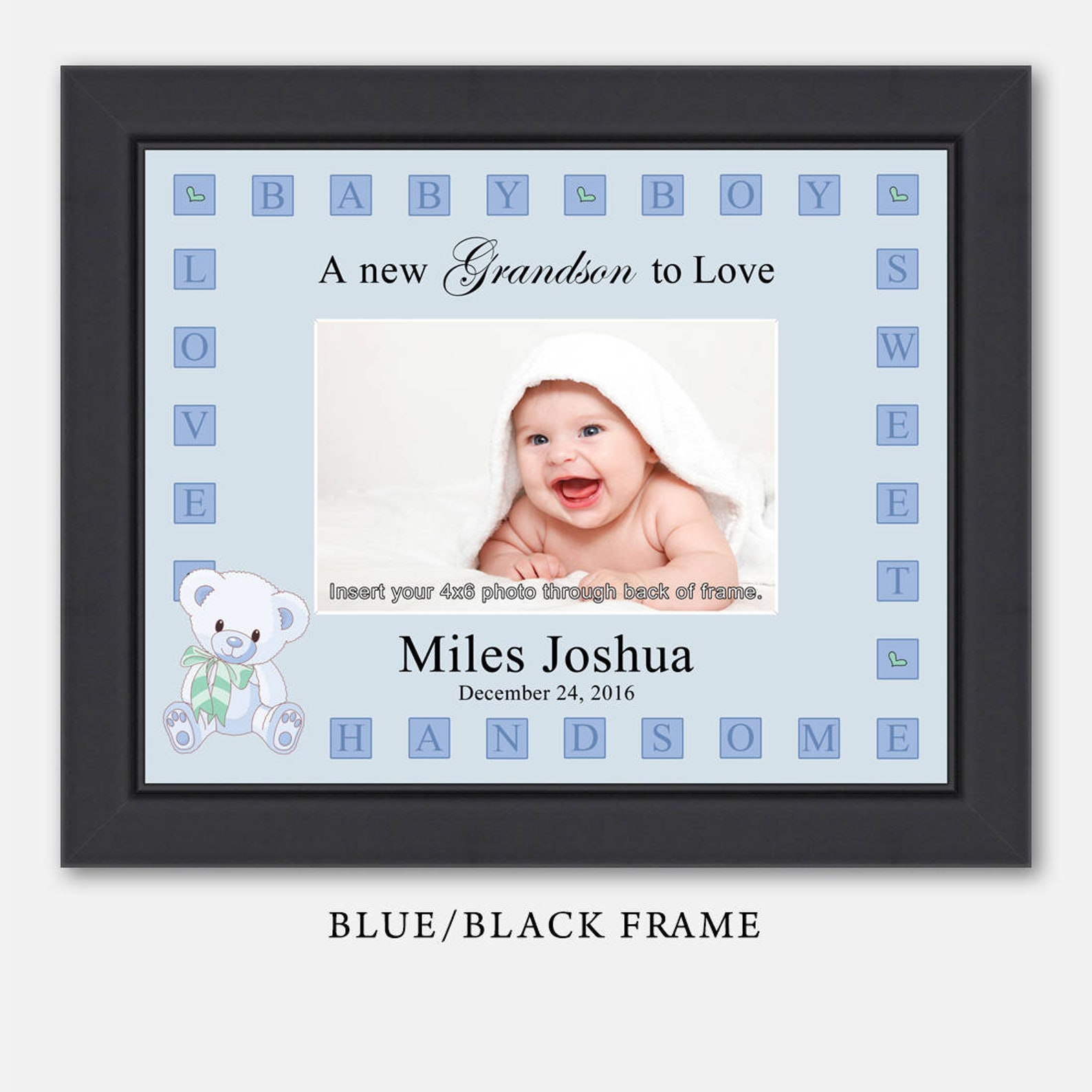 Personalized Baby Boy Picture Frame Baby Gift Personalized Etsy