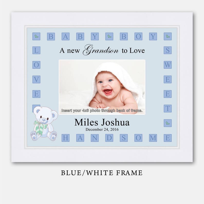 Personalized Baby Boy Picture Frame Baby Gift Personalized Etsy