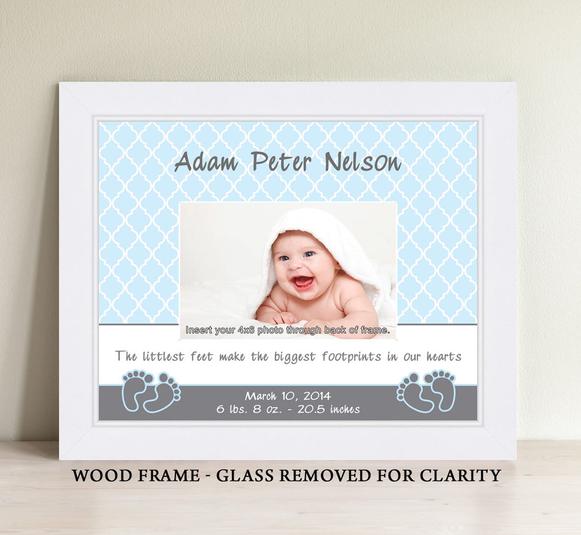 Personalized Baby Boy Picture Frame Baby Gift Personalized Etsy