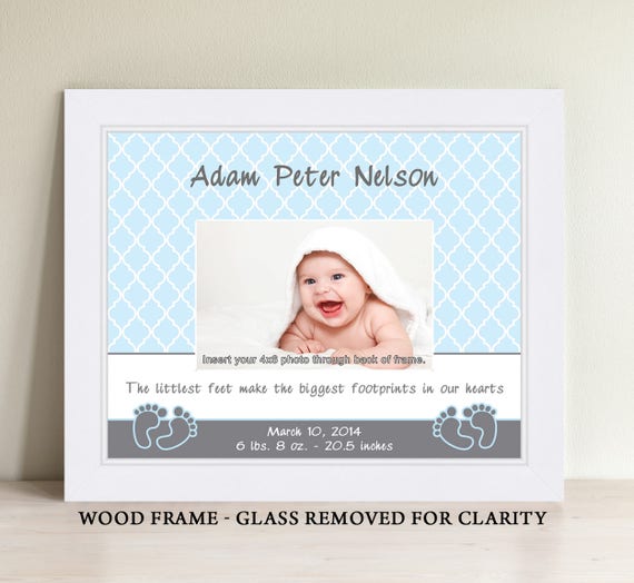 Personalized Baby Boy Picture Frame Baby Gift Personalized Etsy