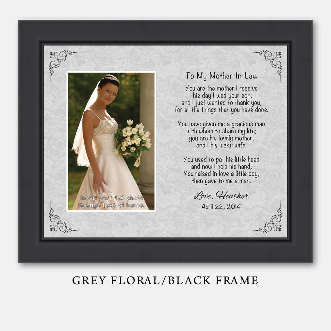 Mother in Law Gift Personalized Mother in Law Picture Frame Etsy