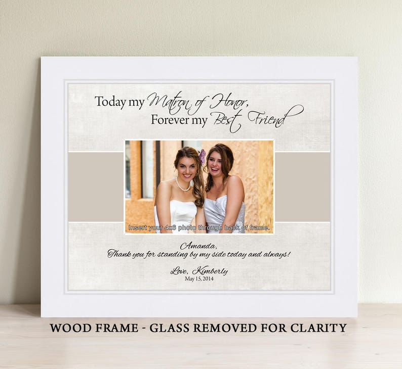 Maid of Honor Gift, Matron of Honor Gift, Bridesmaid Gift, Personalized Maid of Honor Picture Frame 