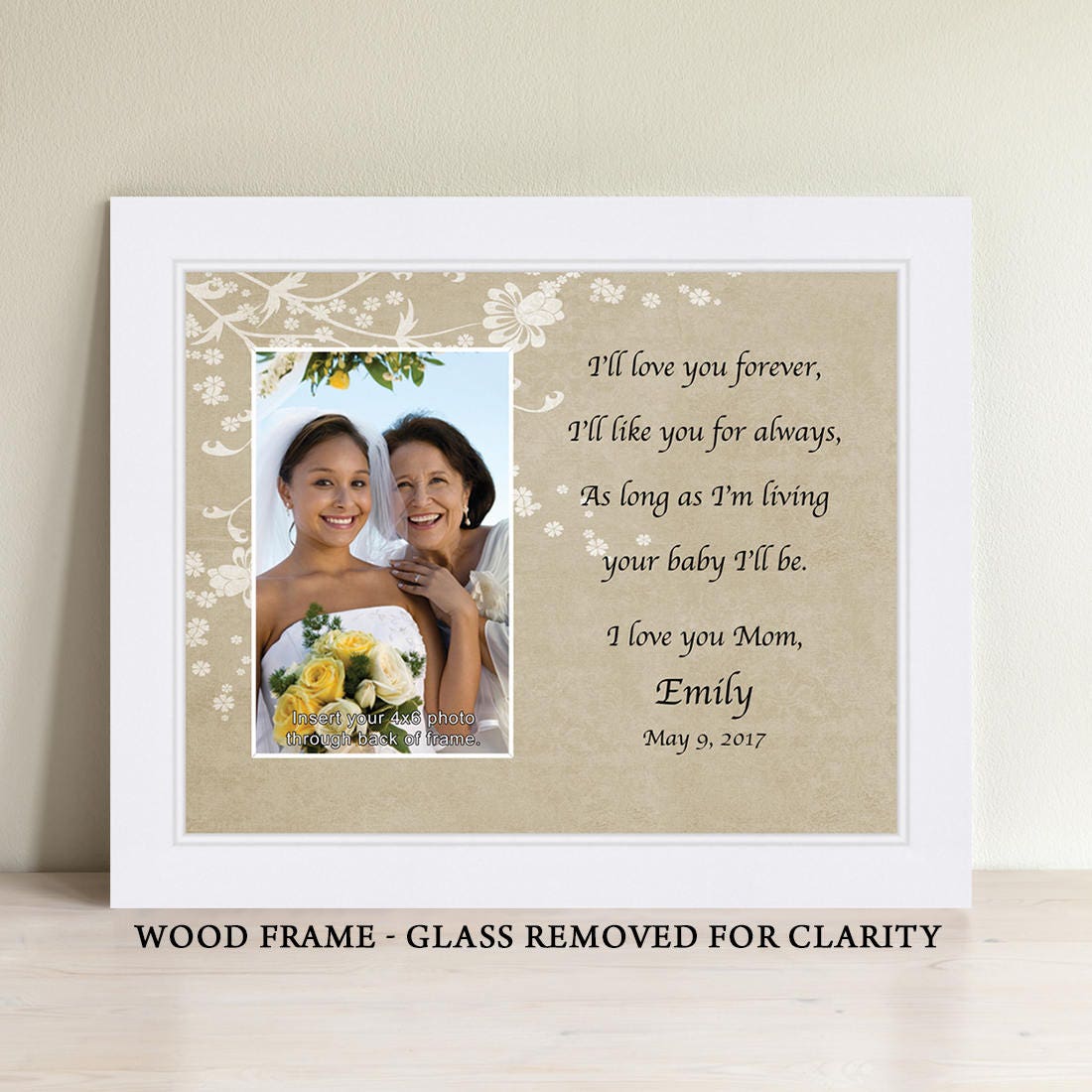Mother Daughter Wedding Frame Bride Personalized Picture Frame Etsy