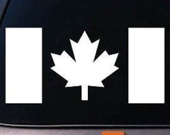 Canadian Maple Leaf Flag Country Truck Car Window Laptop Vinyl Decal 6" Sticker