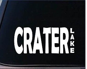 Crater Lake Sticker *G857* 8" Vinyl Fishing Reel Bass Boat Tan Water Ski Boat