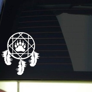 Dreamcatcher bear claw *I308* 6x6 inch Sticker decal american dream cub native