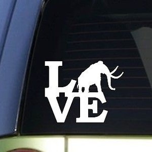 Wooly Mammoth Love *H948* 6 Inch Sticker Decal T Rex Dinosaur Fossils Cave