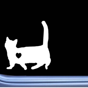 Munchkin Cat Lil Heart M352 6 inch Sticker Decal kitten litterbox catnip