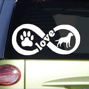 Labrador Retriever Infinity Sticker *H416* 4 X 8.5  Inch Vinyl Dog Decal