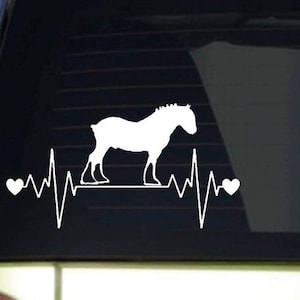 Clydesdale Sticker Lifeline TP 1315 vinyl 8&quot; Decal draft horse