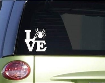 Spider Love Sticker *H172* 6" Vinyl Bowl Decal Terrarium