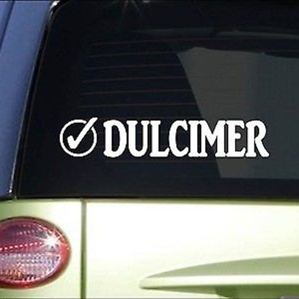 Dulcimer Check *I017* 8" Sticker Decal Hammer Mt. Acoustic Bluegrass Folk Music