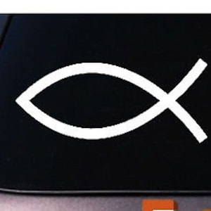 Jesus Fish Vinyl Car Window Decal Christian Catholic God Pray Christ ...