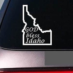 Idaho God Bless 6" Sticker *E718* State Outline Home Map Decal Vinyl