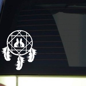 Dreamcatcher coyote *I305* 6x6 inch Sticker decal american dream park native
