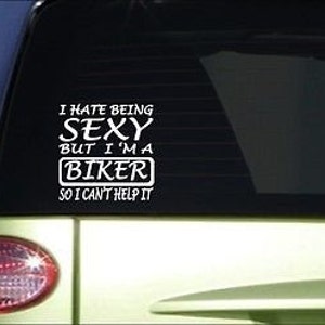 Sexy Biker 6&quot; Sticker *G34* Decal Motorcycle Bike Helmet Riding Boots Leather