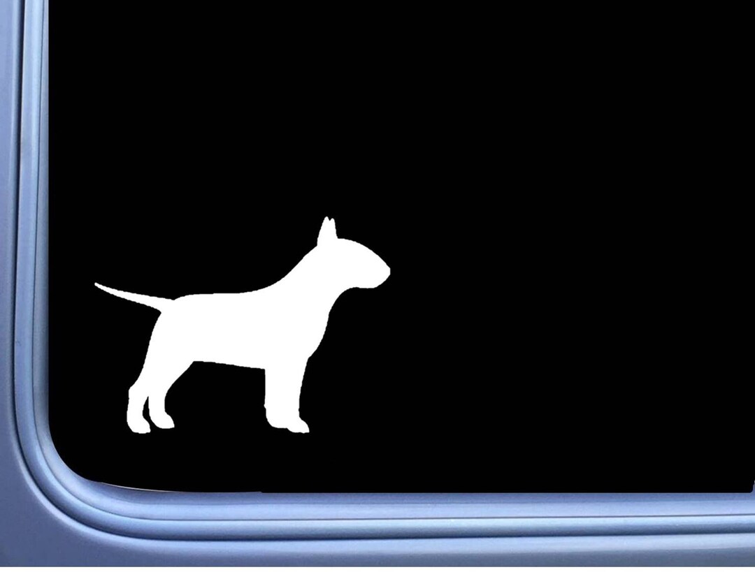 Autocollant Voiture Bull Terrier 18cm – Drôle, 3D Et Réfléchissant – Décoration Pare-chocs