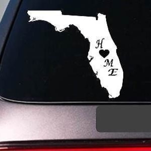 Florida Home 6&quot; Sticker *E668* State Outline Home Map Decal Vinyl