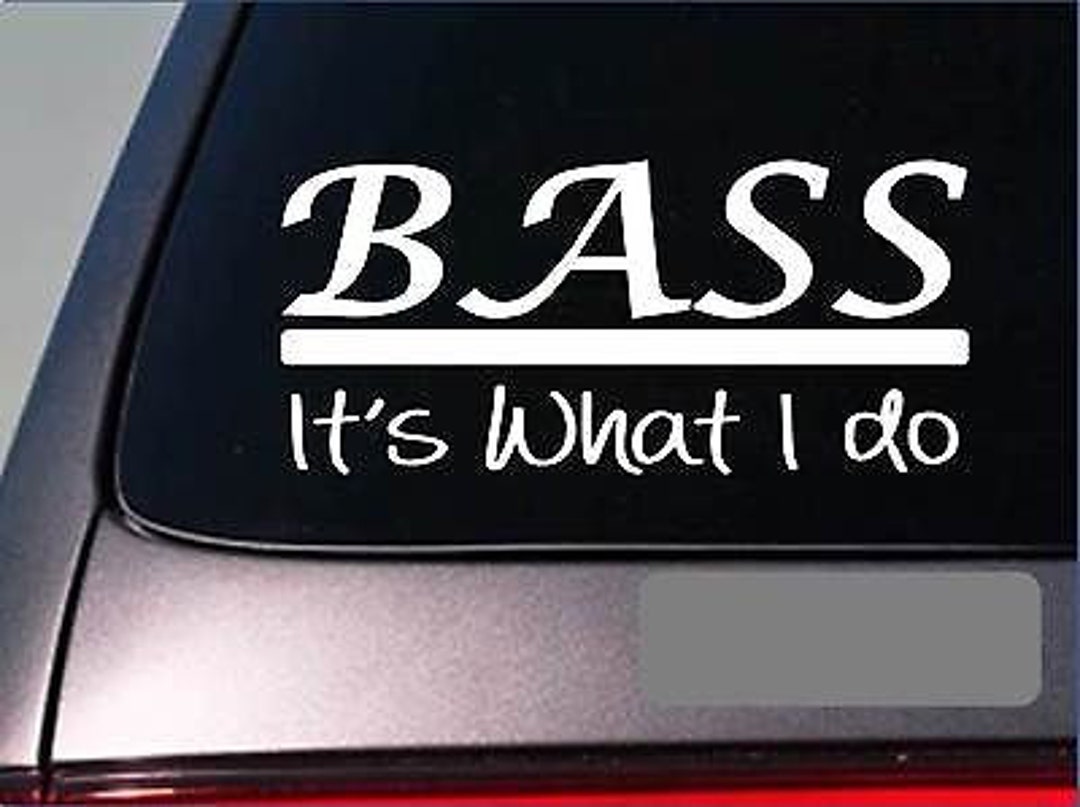 Basm Sticker Bass Sticker Decal *E296* Drum Sticks Fishing Boat Outboard Guitar Band ...