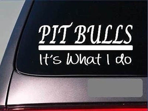 Pit bulls sticker decal *E269* american bully pit bull blue amstaff