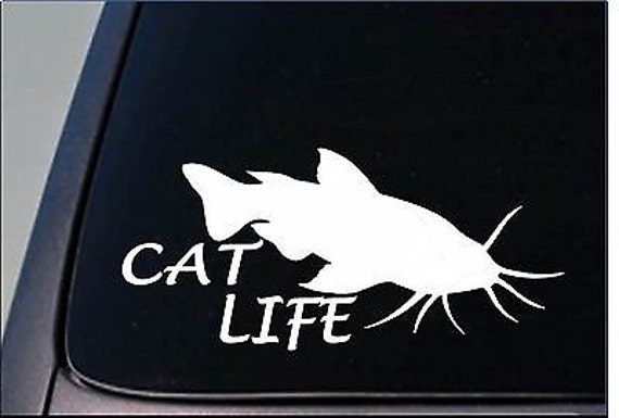 Cat Life Sticker G834 8 Vinyl Catfish Fishing Stink Bait Pole Rod