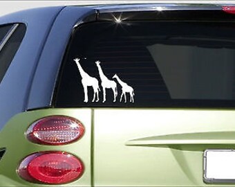 Giraffe Family (8.5"X5") Sticker *E981* Decal Cute Laptop Giraffes Zoo Africa