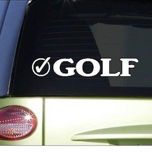 Golf Check *I003* 8&quot; Sticker Decal Club Driver Putter Bag Cart Tee Spikes