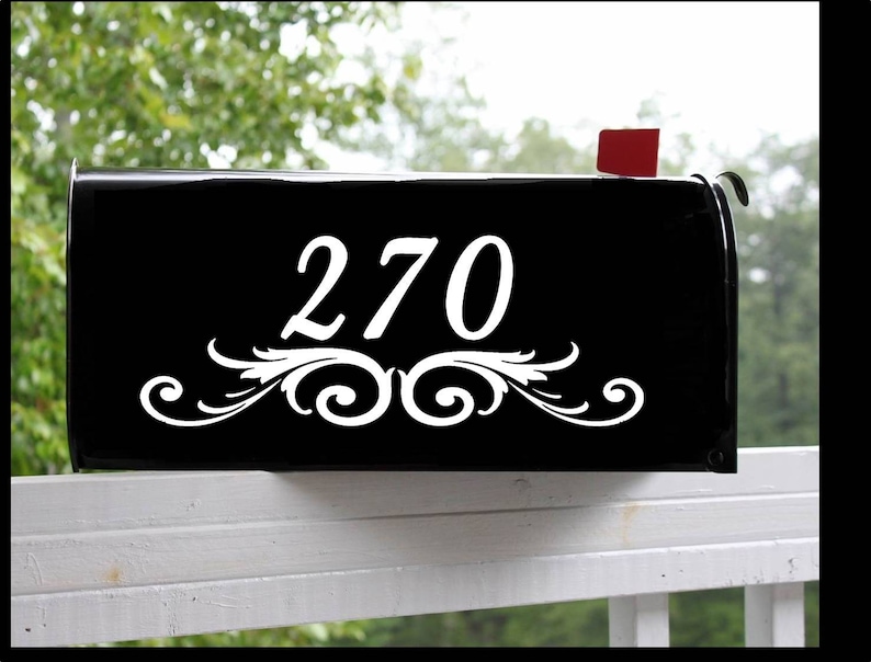 Set of 2 Custom Mailbox Address Vinyl Decal Stickers Mail Box Etsy