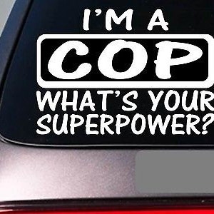 I&#39;M A Cop Sticker Decal *E180* Police Officer Squad Car K9 Siren Handcuffs