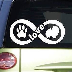 Pomeranian Infinity Sticker *H391* 4 X 8.5  Inch Vinyl Dog Love Decal