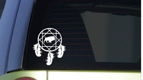White Vinyl Buffalo Sticker (Bison Window Decal Rv Camp...