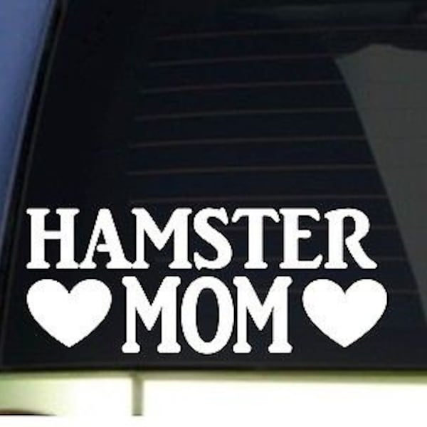 Hamster Mom Sticker *H297* Vinyl Cage Food