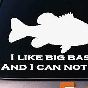 I Like Big Bass 6&quot; Sticker Decal Bait Fishing Rod Reel Lure *D692*