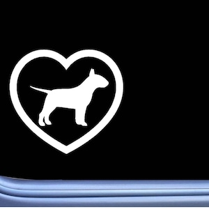 Bull Terrier Big Heart M326 6 inch Sticker Decal dog