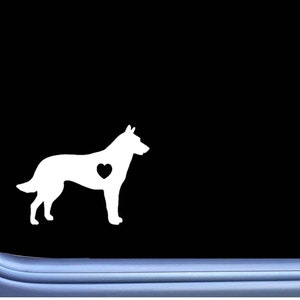 Dutch Shepherd Lil Heart M318 6 inch Sticker Decal schutzhund dog k9 dutchie